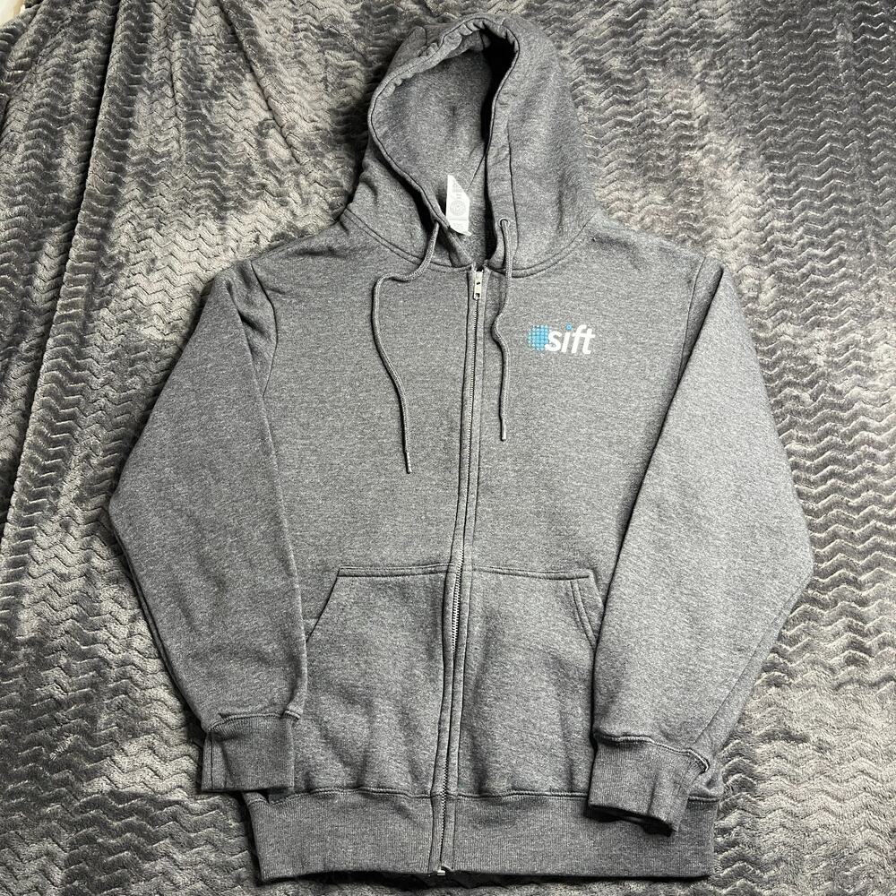 Sift Fraud fighter pilots Threadfast Apparel Fleece Full-Zip gray Hoodie size M